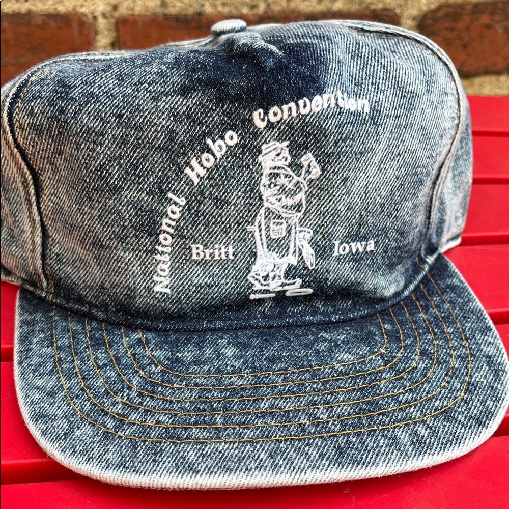 National Hobo Convention Acid wash Denim Ball Cap